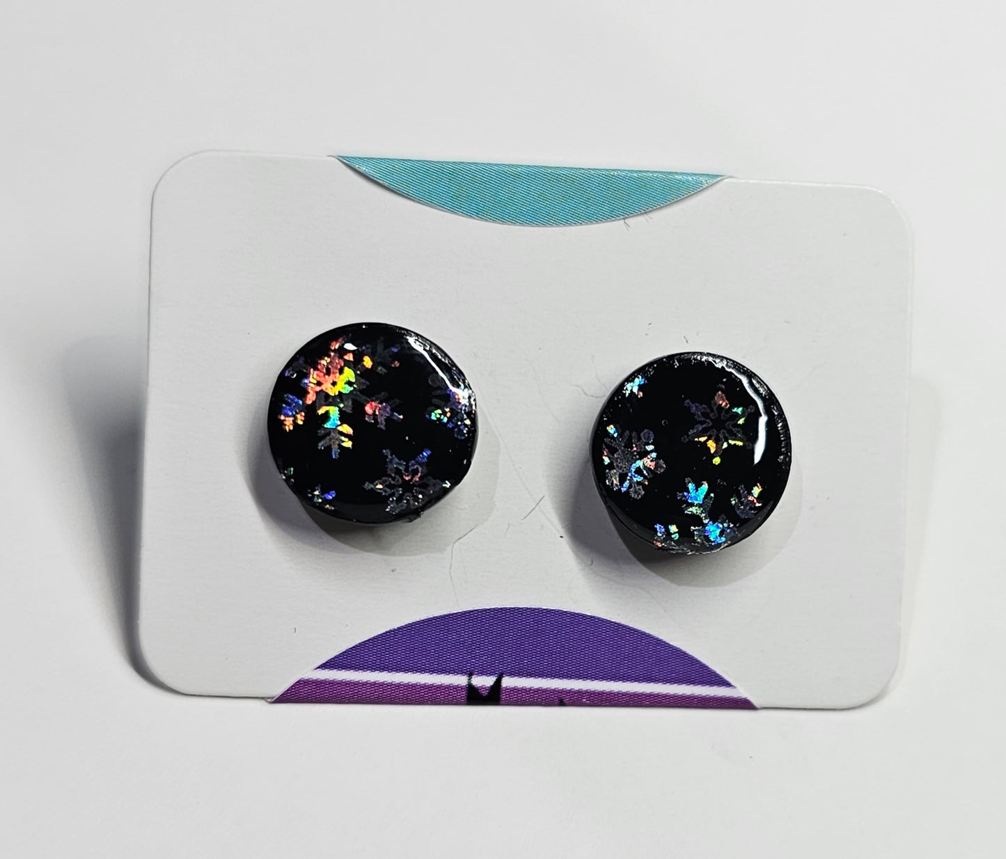 Snowflake dot stud earrings