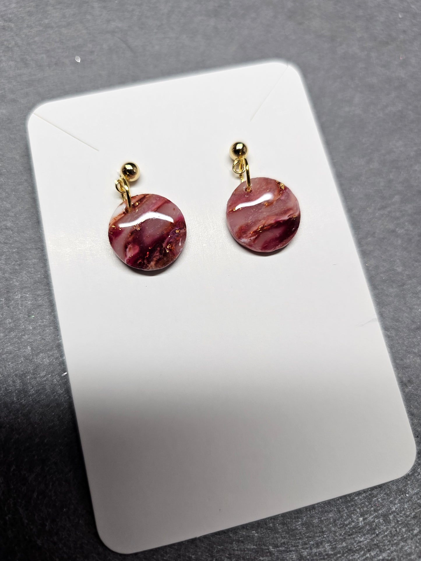Burgundy drop earrings
