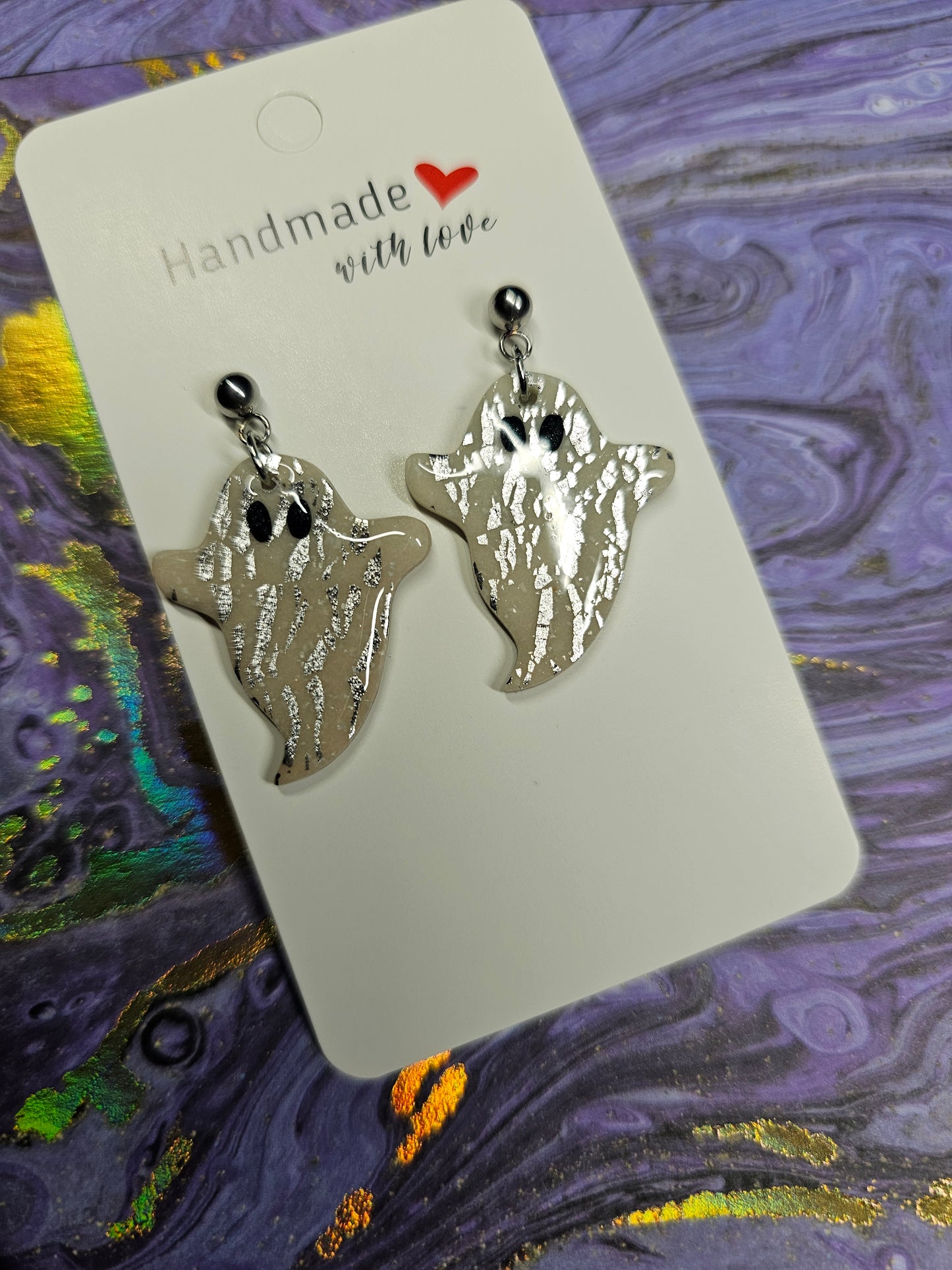 Ghost (glow in the dark) earrings