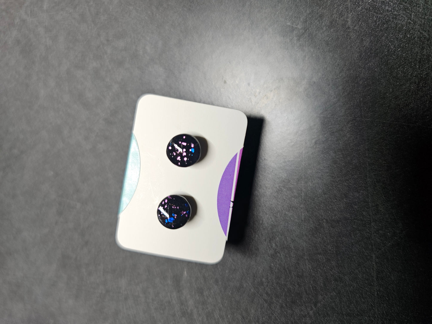 Subtle galaxy dot stud earrings