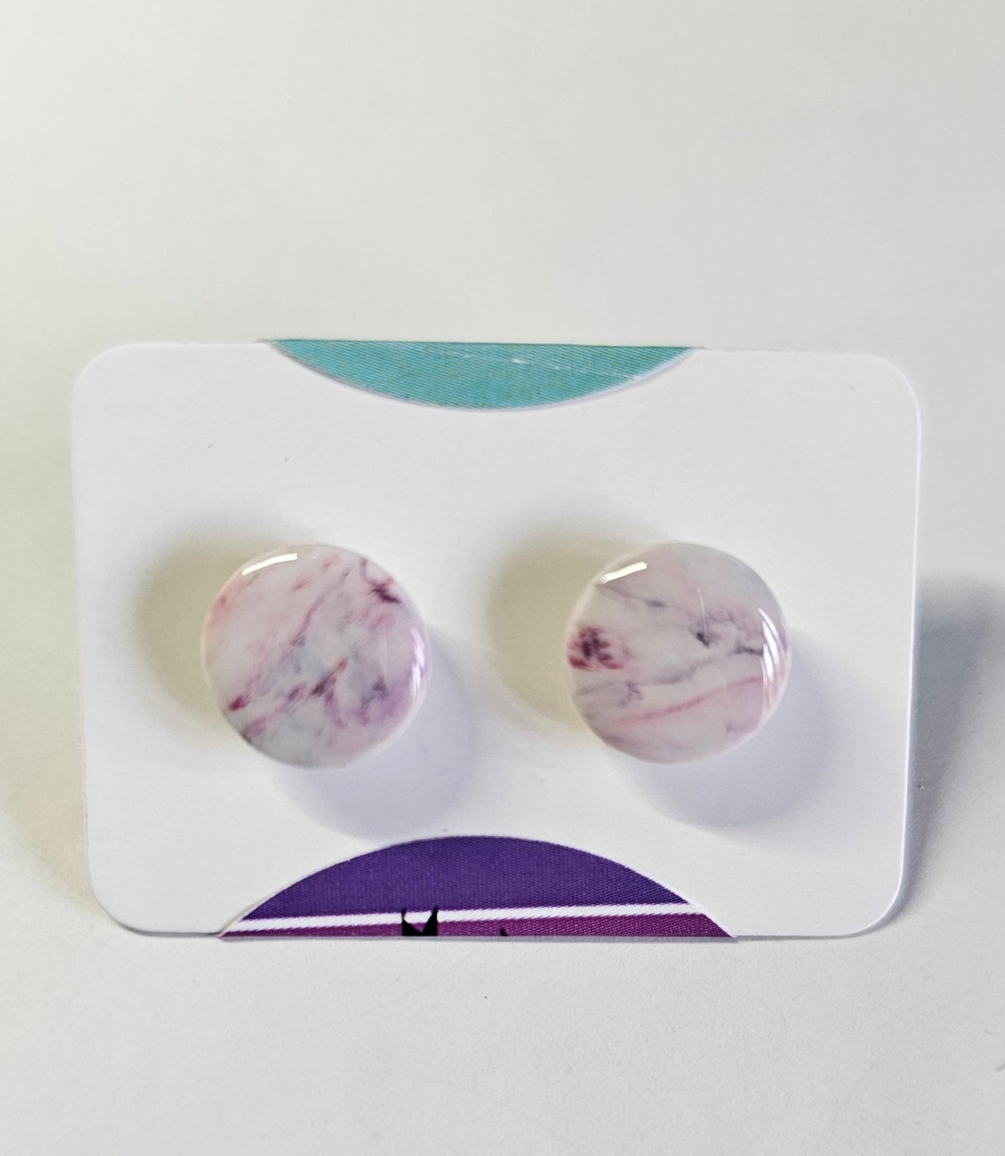 Marble stud earrings