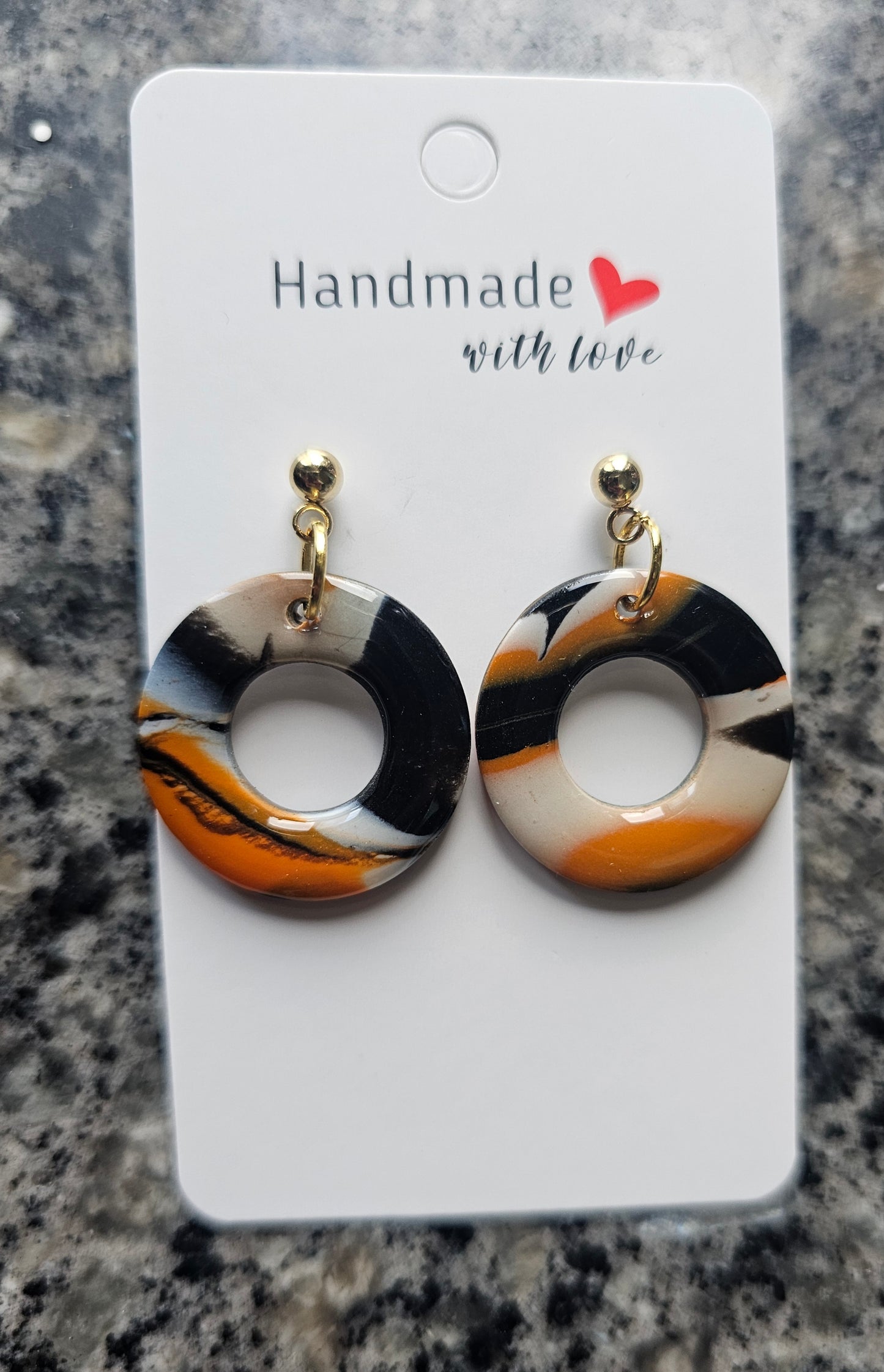 Autumnal donut hole earrings
