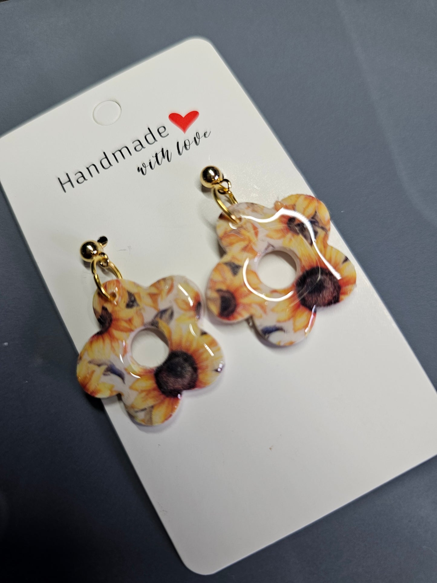 Flower sunflower earrings