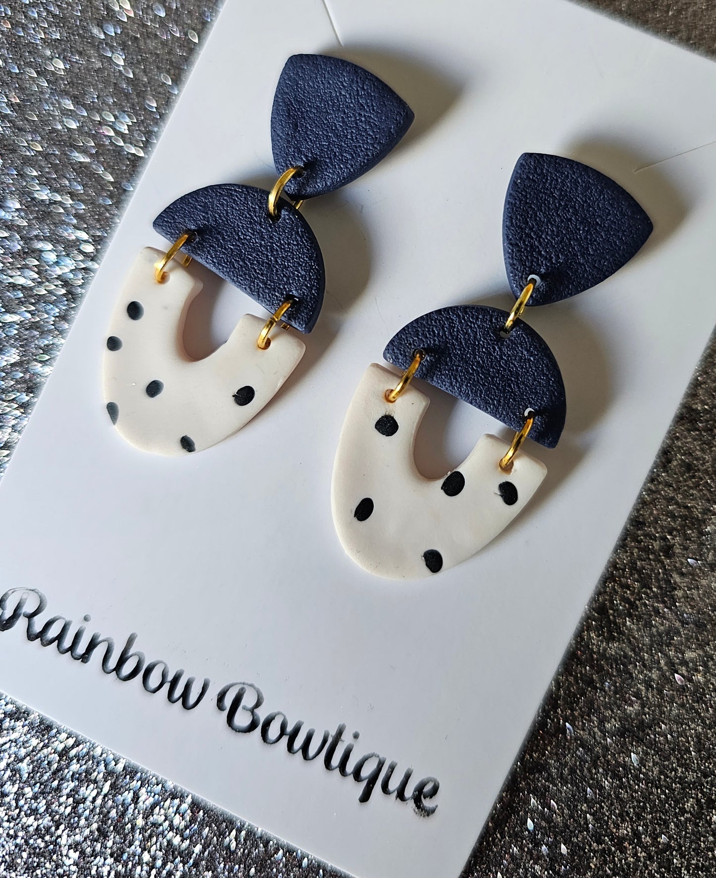 Blue dangle earrings
