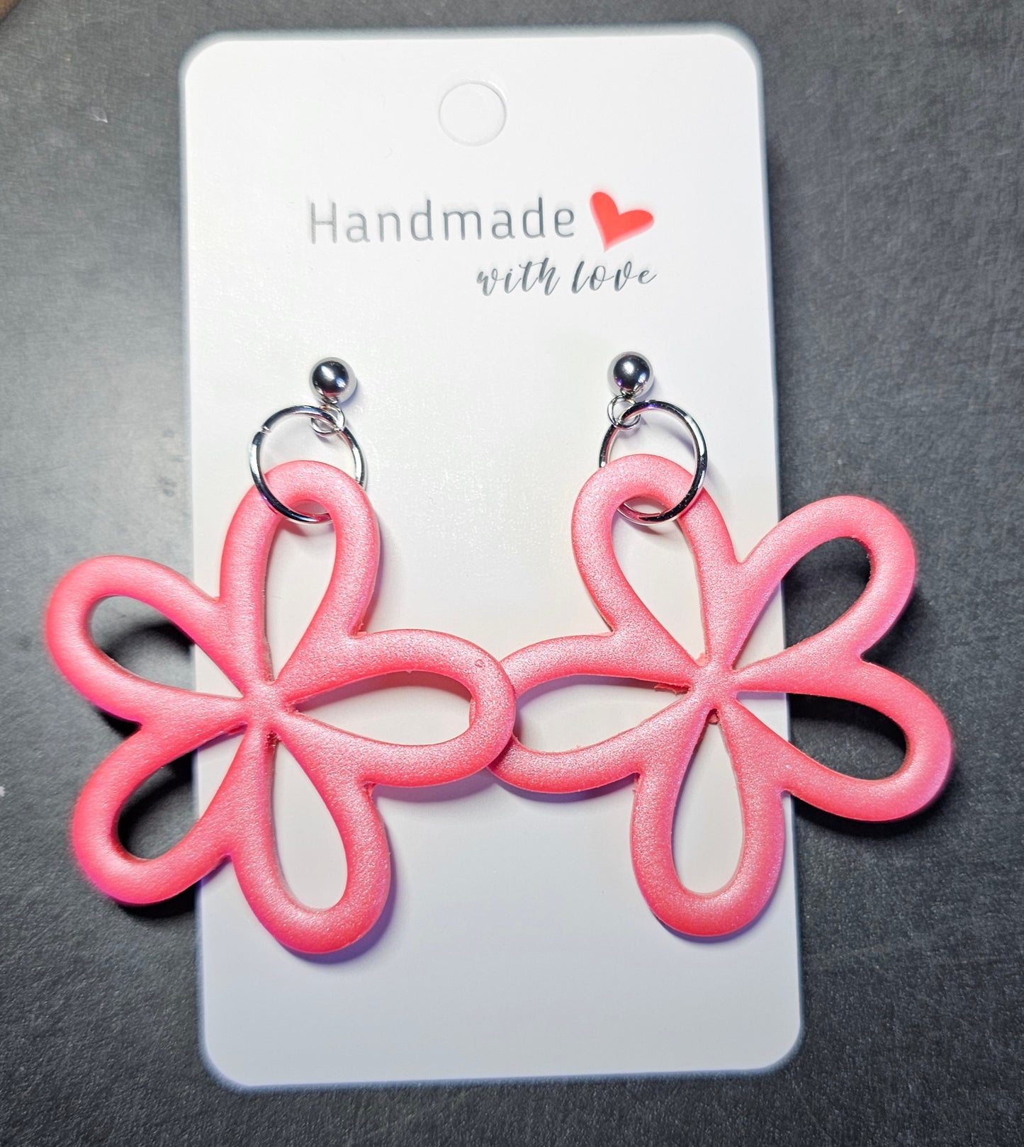 Coral flower earrings