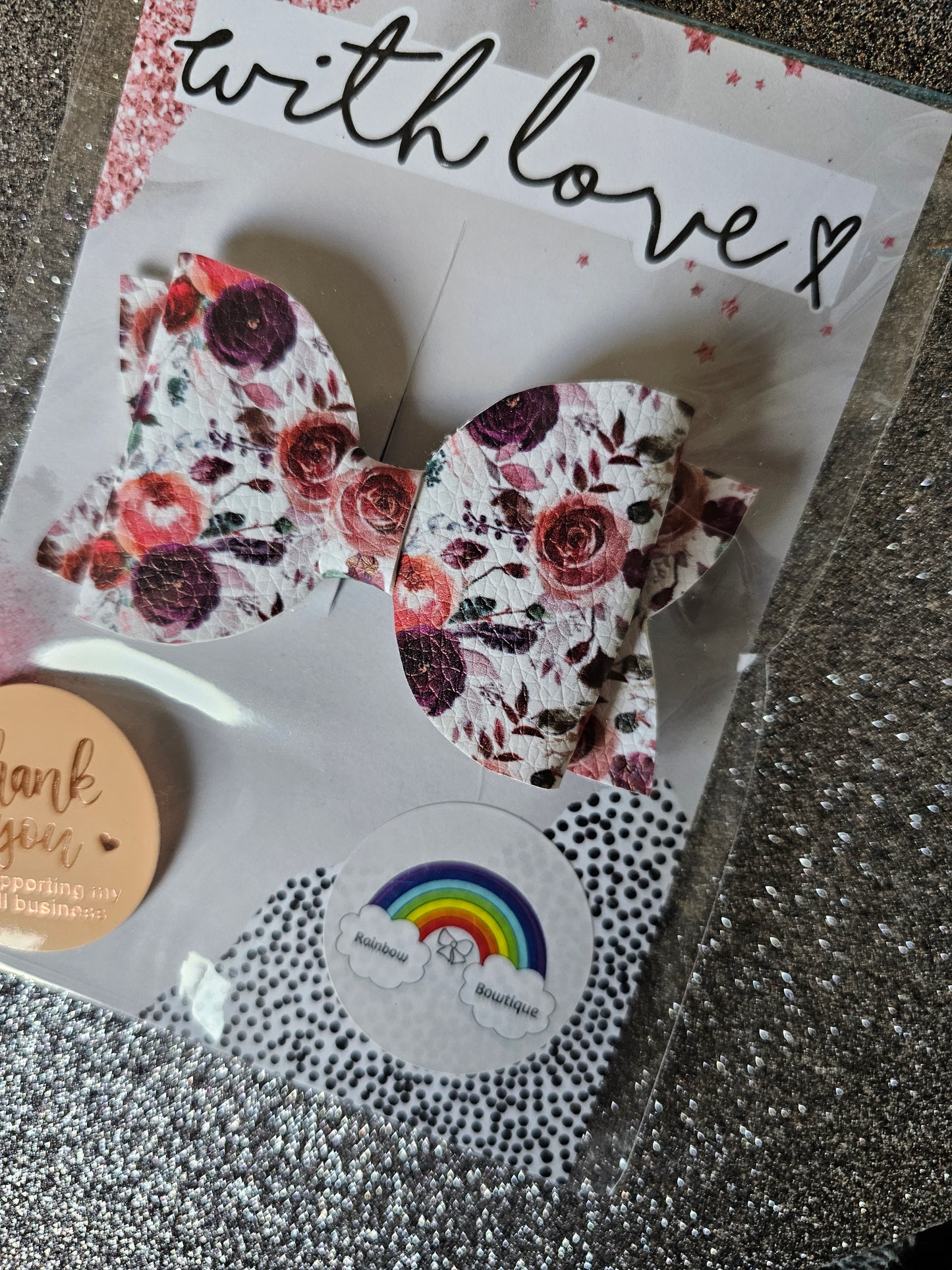 Autumnal flower hair bow