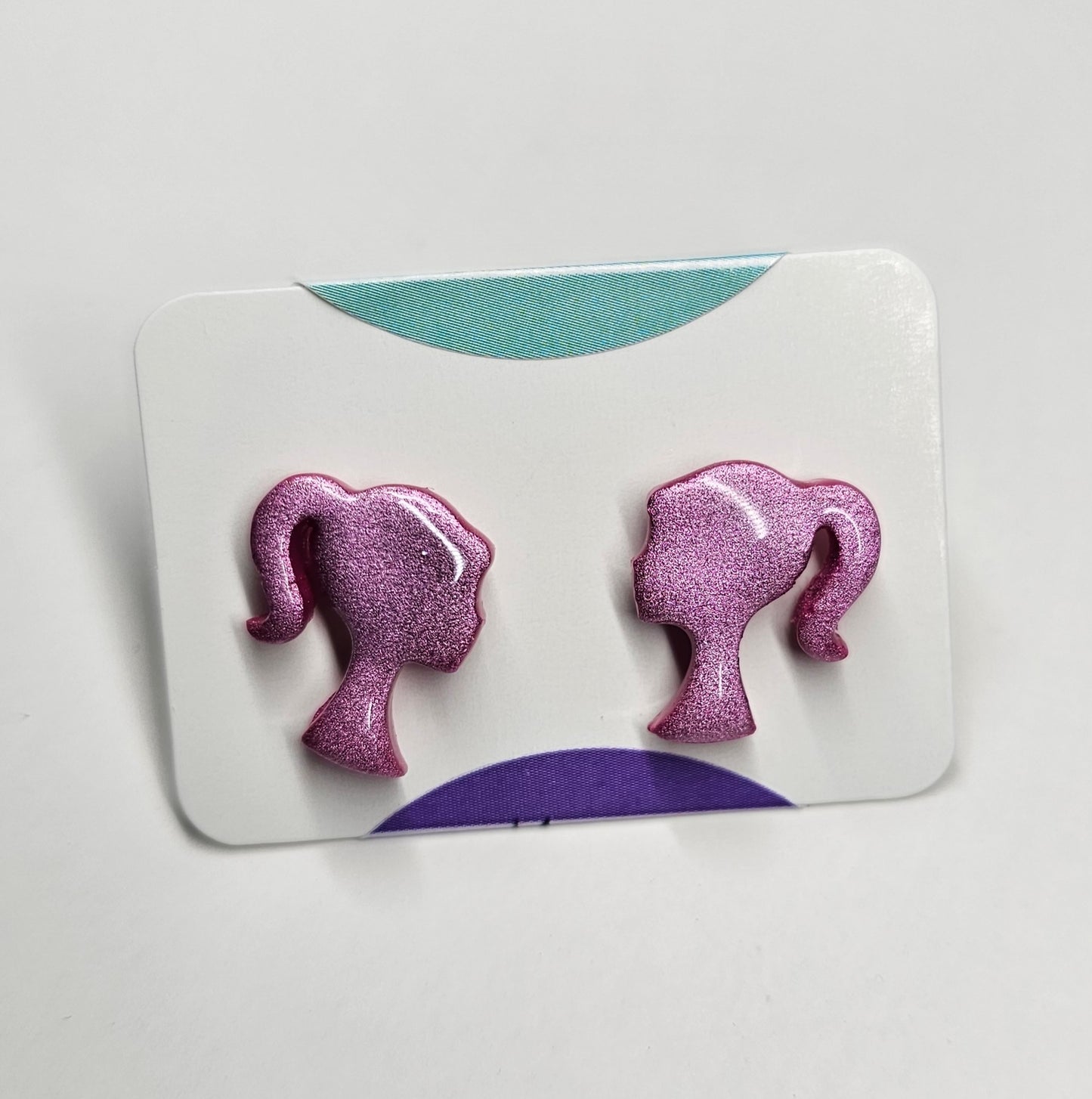 Pink pigment little lady stud earrings