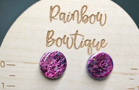 Pink foil dot studs