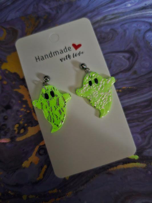 Ghost (glow in the dark) earrings