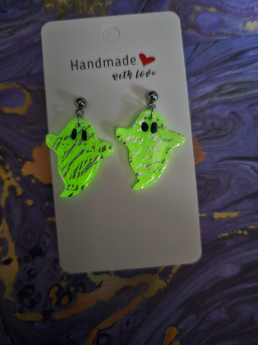 Ghost (glow in the dark) earrings