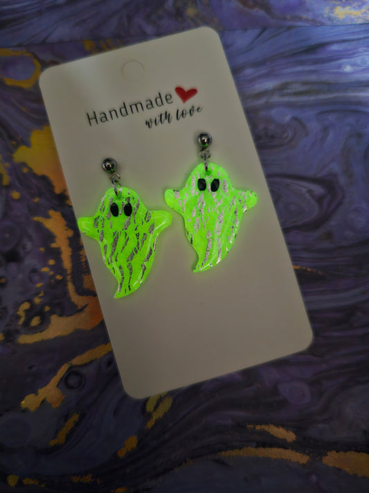 Ghost (glow in the dark) earrings