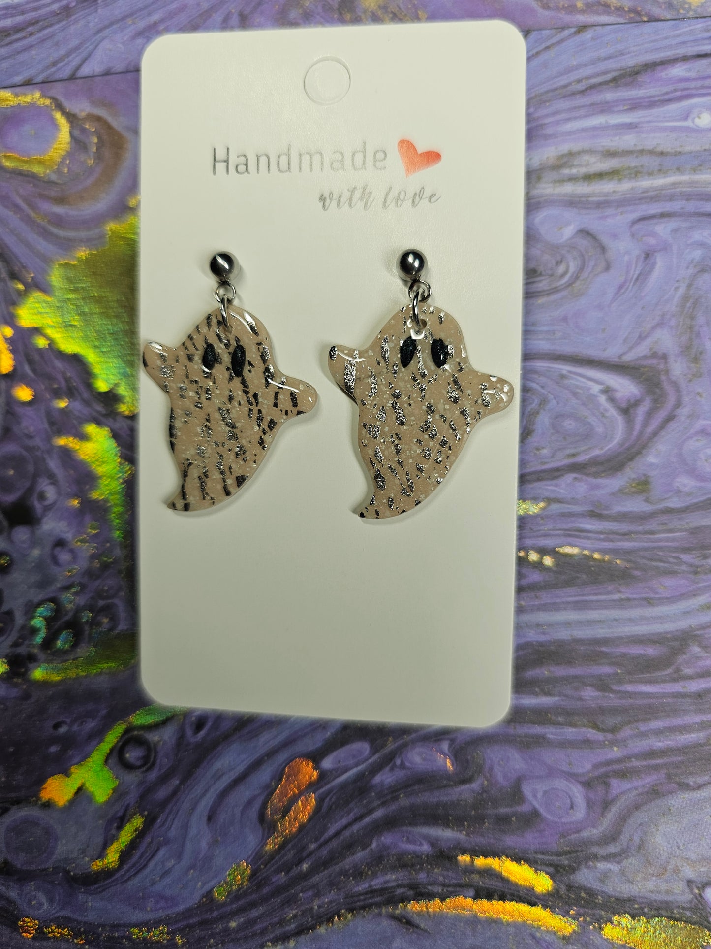 Ghost (glow in the dark) earrings