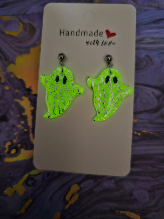 Ghost (glow in the dark) earrings