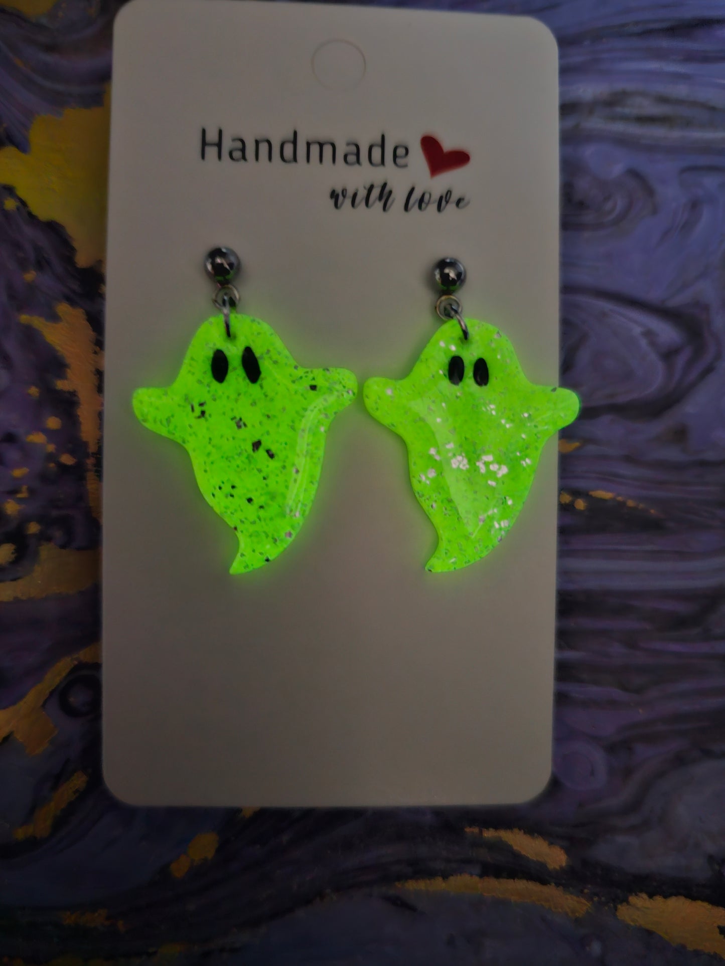 Ghost (glow in the dark) earrings