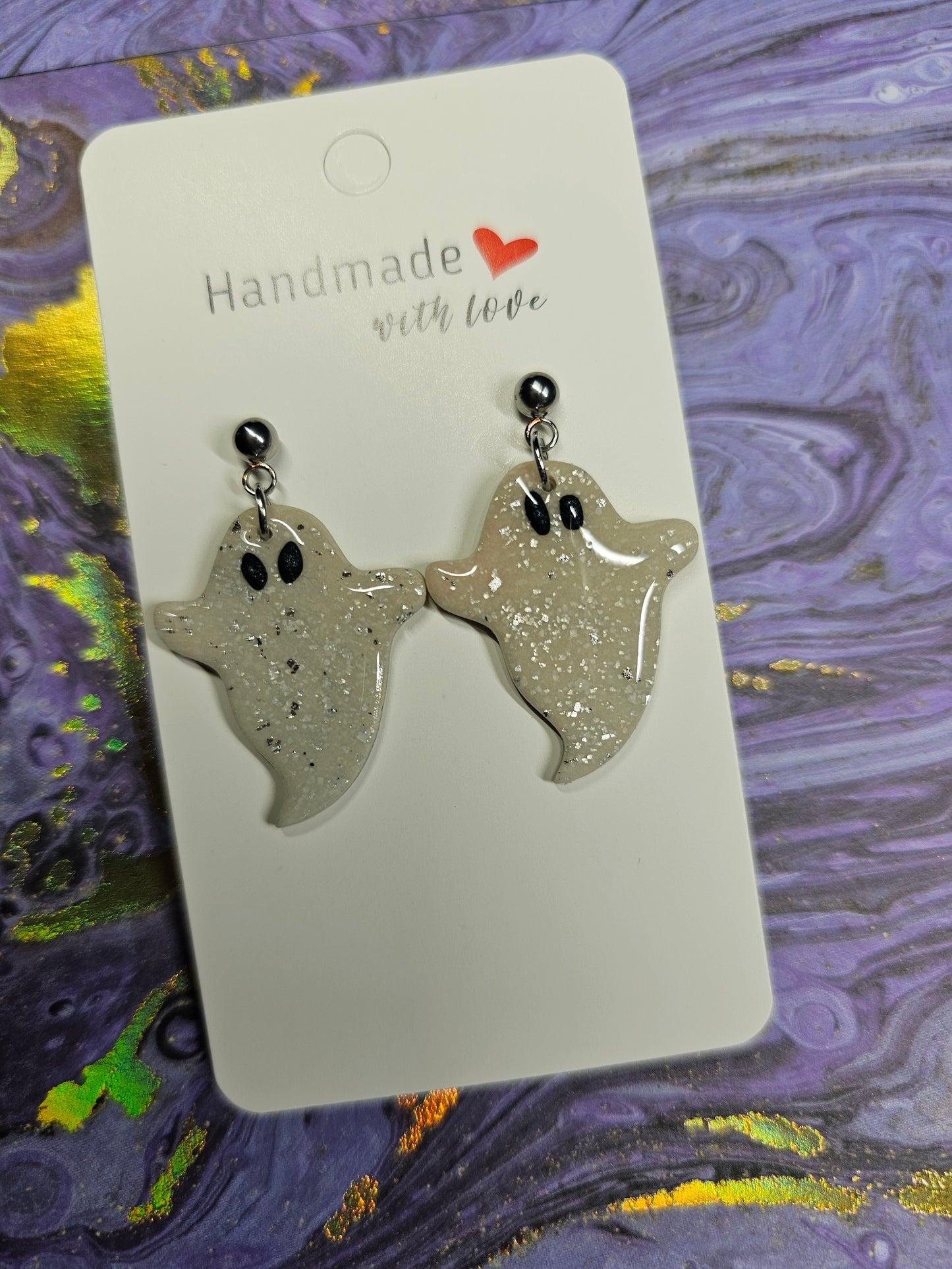 Ghost (glow in the dark) earrings