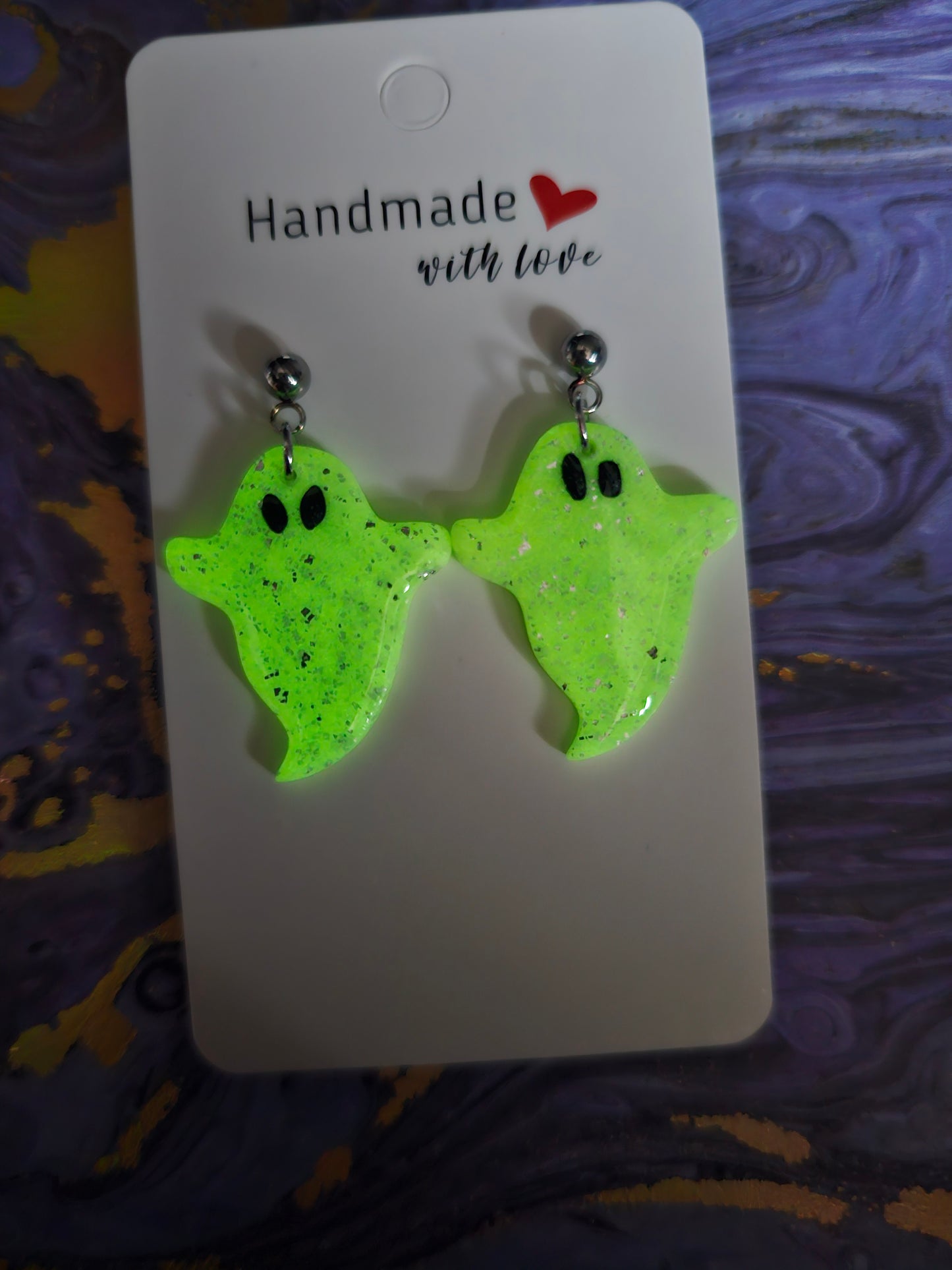 Ghost (glow in the dark) earrings