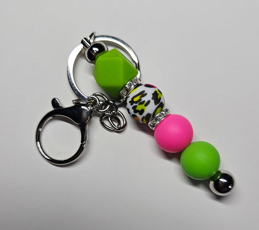 Green and pink keychain