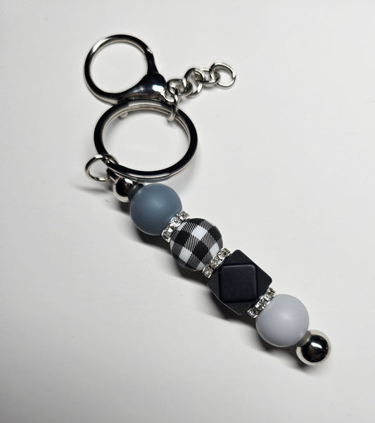 Black and grey keyring