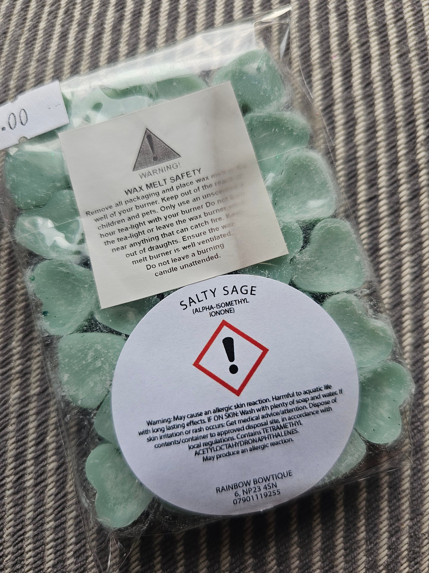 Salty sage wax melt hearts