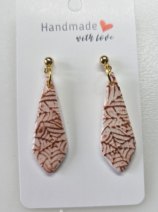 Web drop earrings