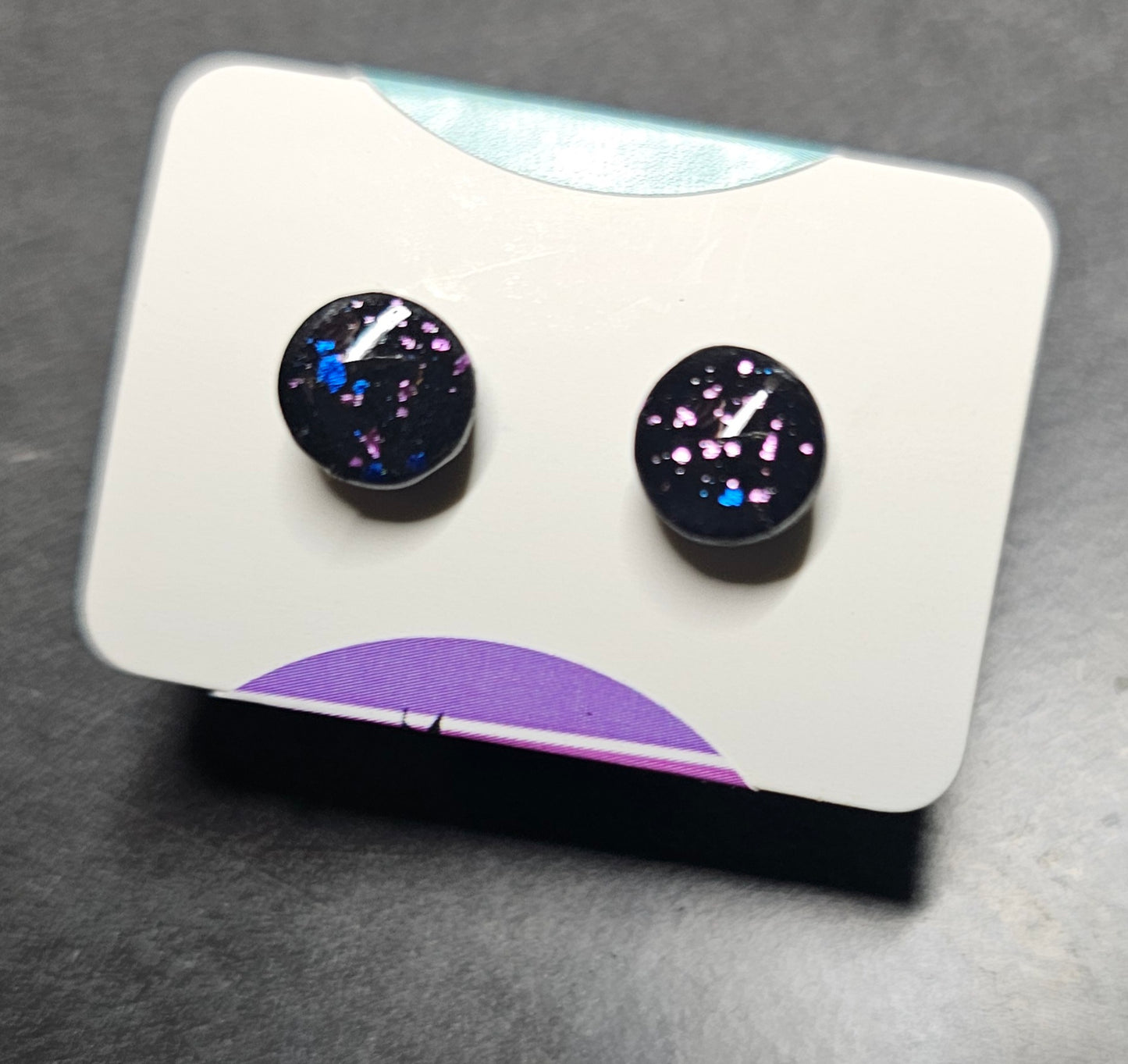 Subtle galaxy dot stud earrings