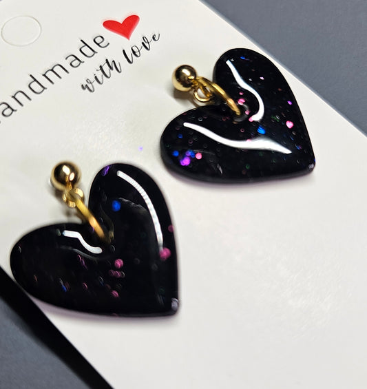 Subtle pink and blue foil earrings