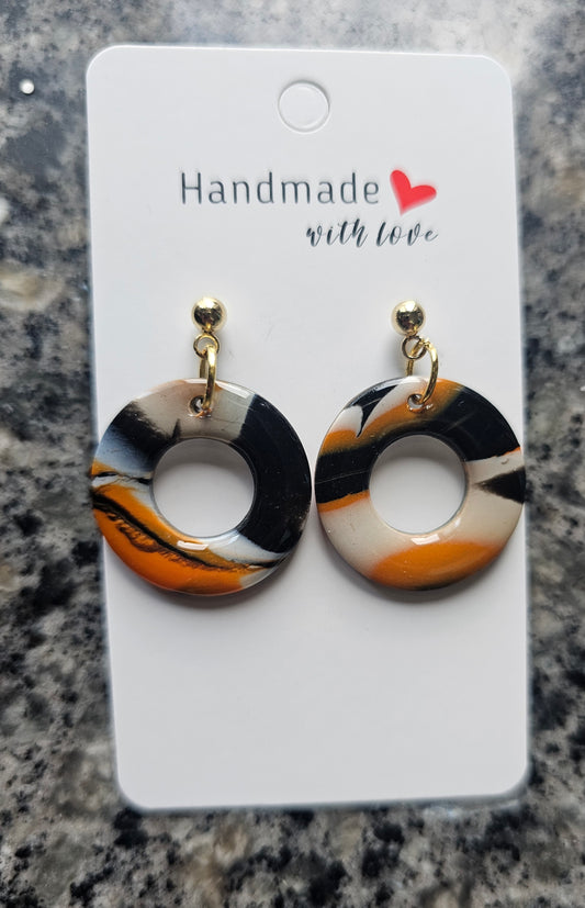 Autumnal donut hole earrings