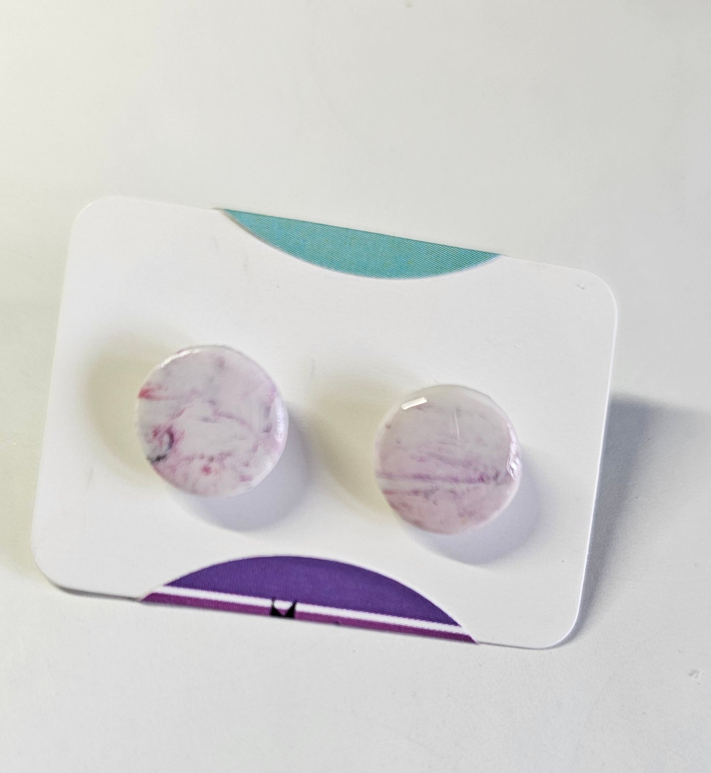 Marble stud earrings