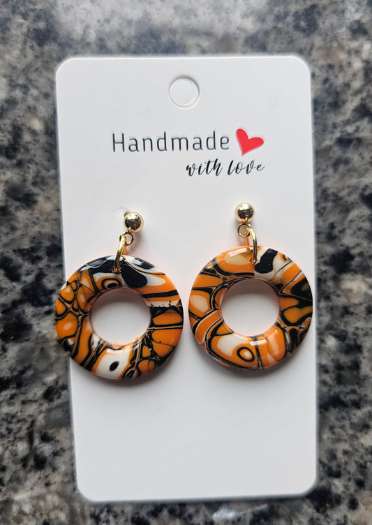 Autumnal donut hole earrings