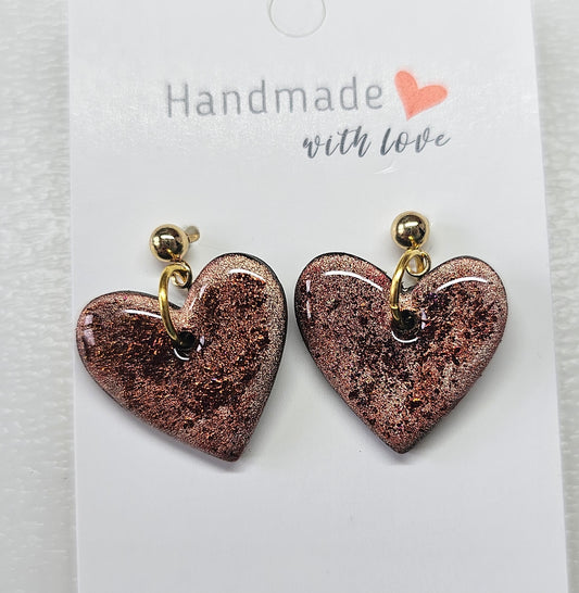 Autumnal heart earrings