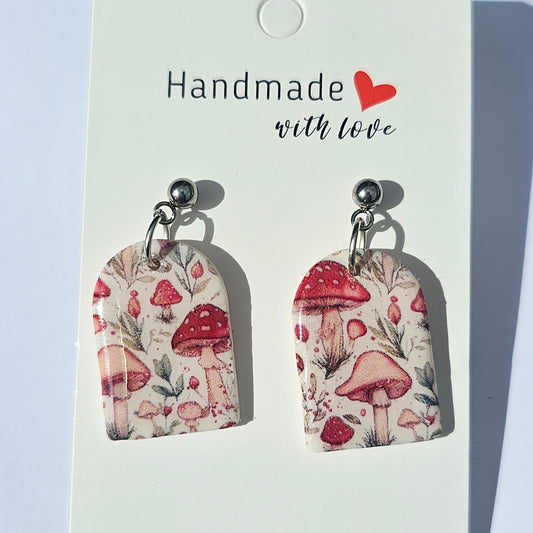 Mushroom arch earrings