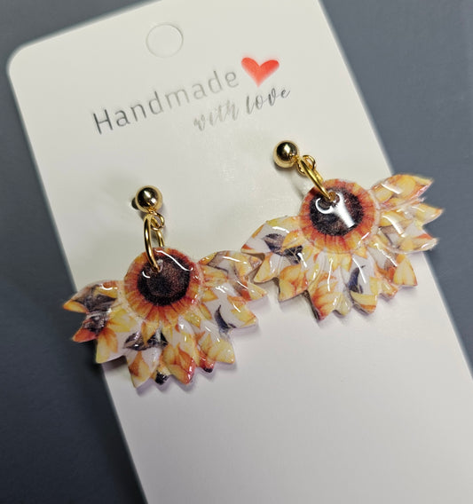 Sunflower earrings